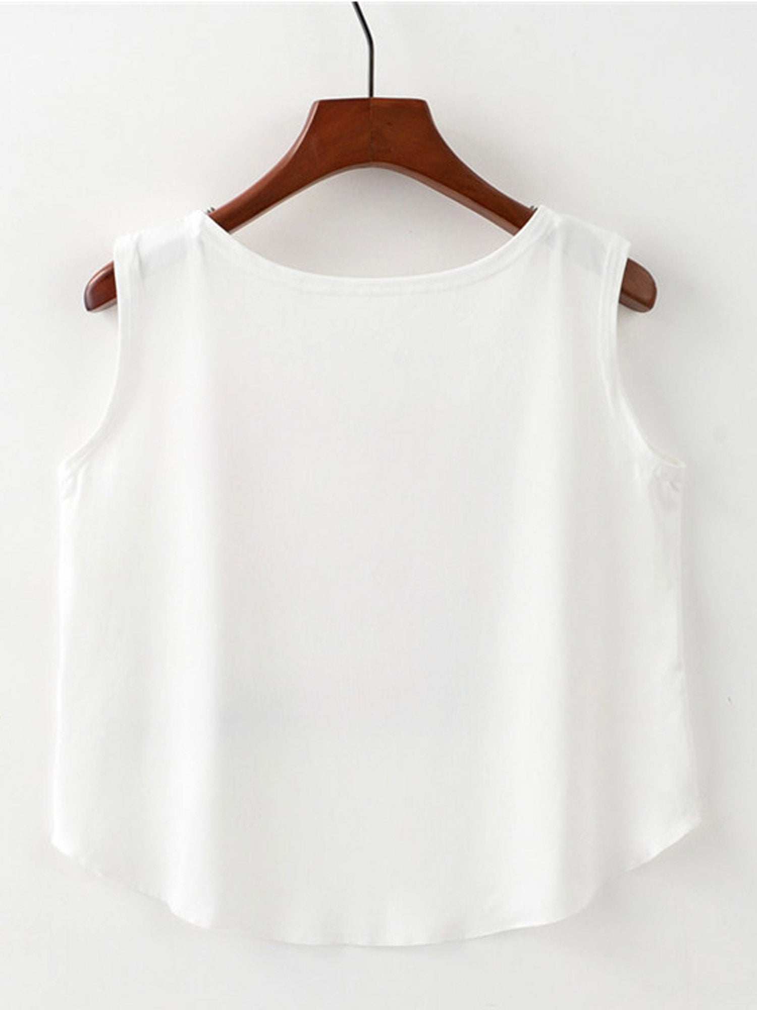 Women Printed Irregular Hem Sleeveless Top