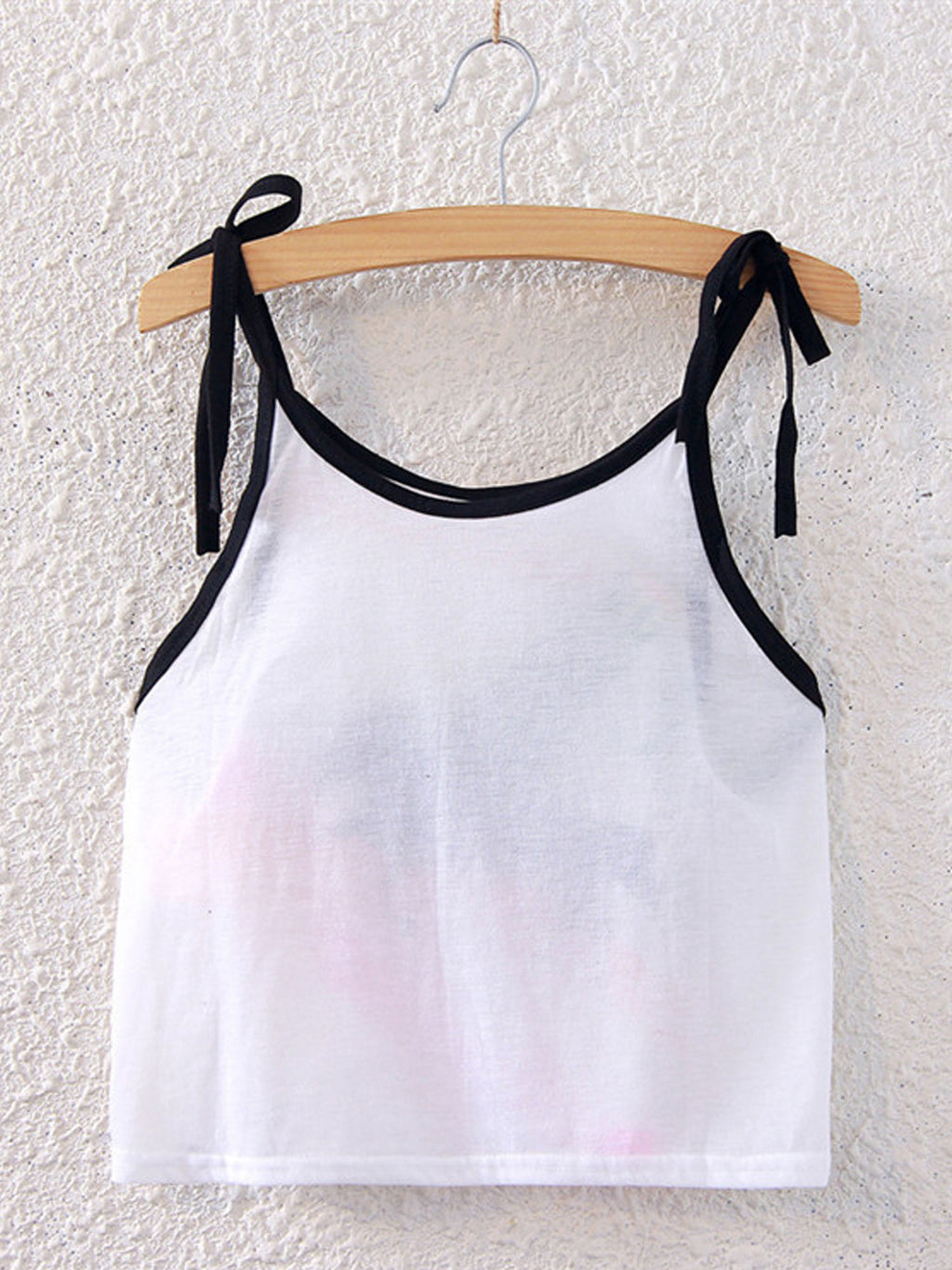 Women Printed Design Strap Shoulder Short Top
