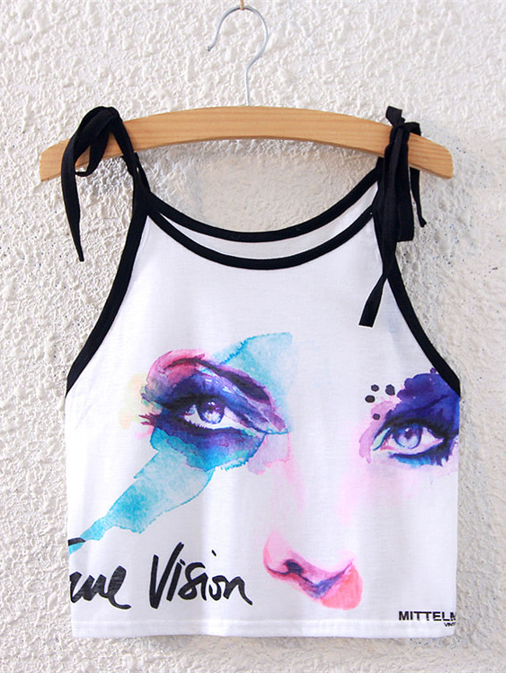 Women Eye Print Soft Feel Summer Casual Top