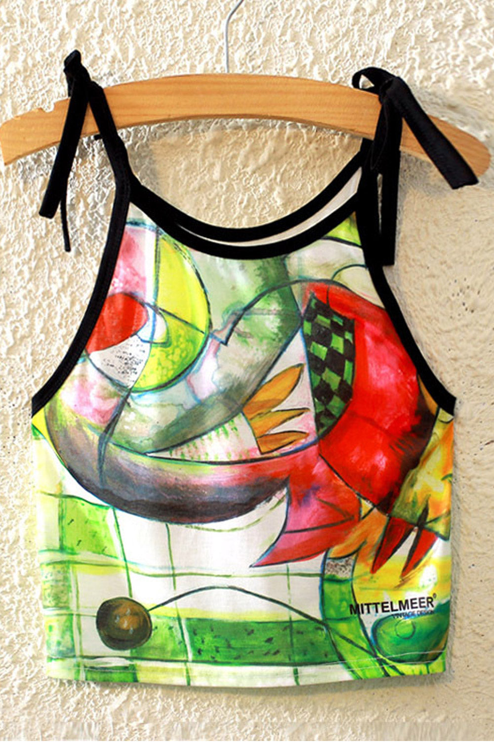 Women Painting Print Soft Material Summer Top