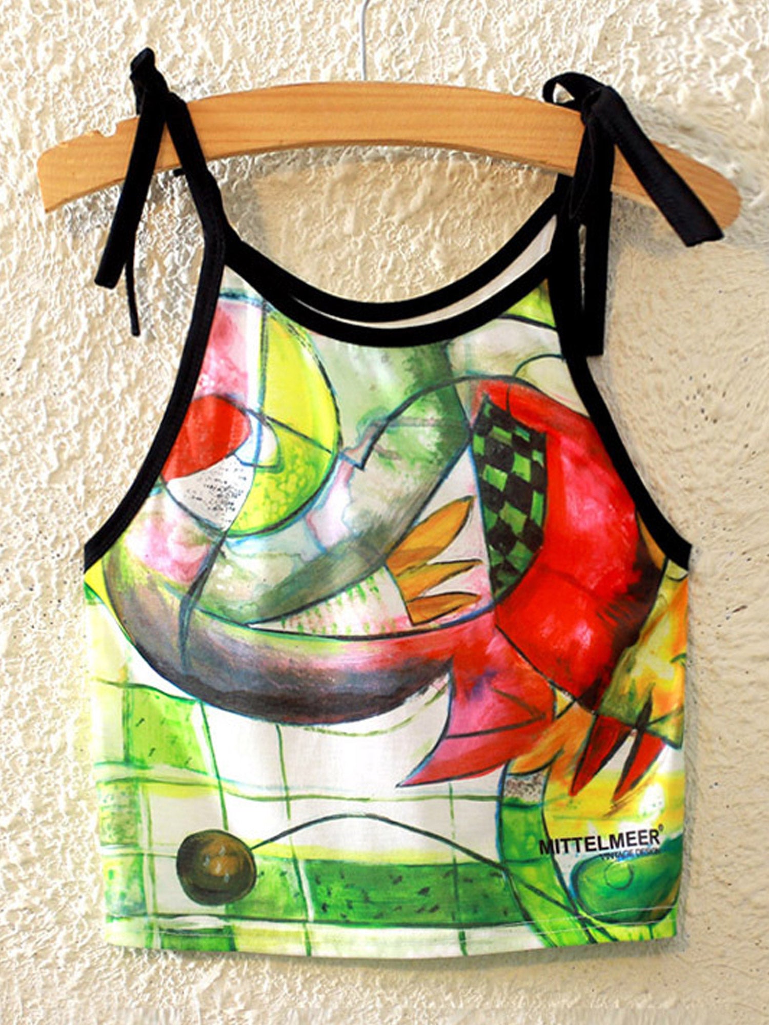 Women Painting Print Soft Material Summer Top