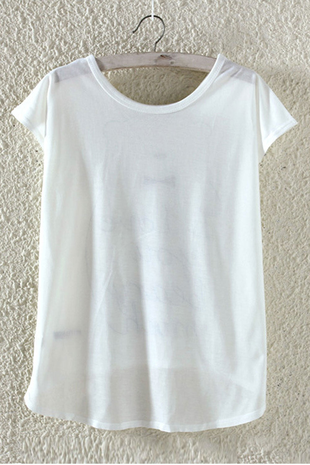 Women Graphic Printed Irregular Summer T-Shirt