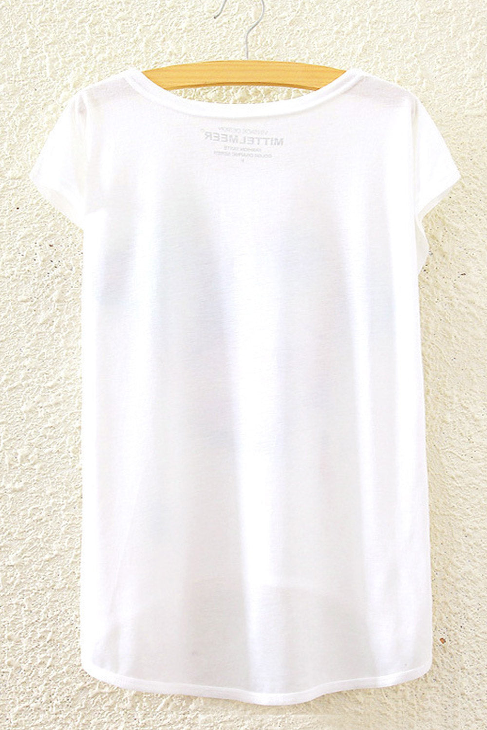 Women Summer Lion Printed Irregular T-Shirt