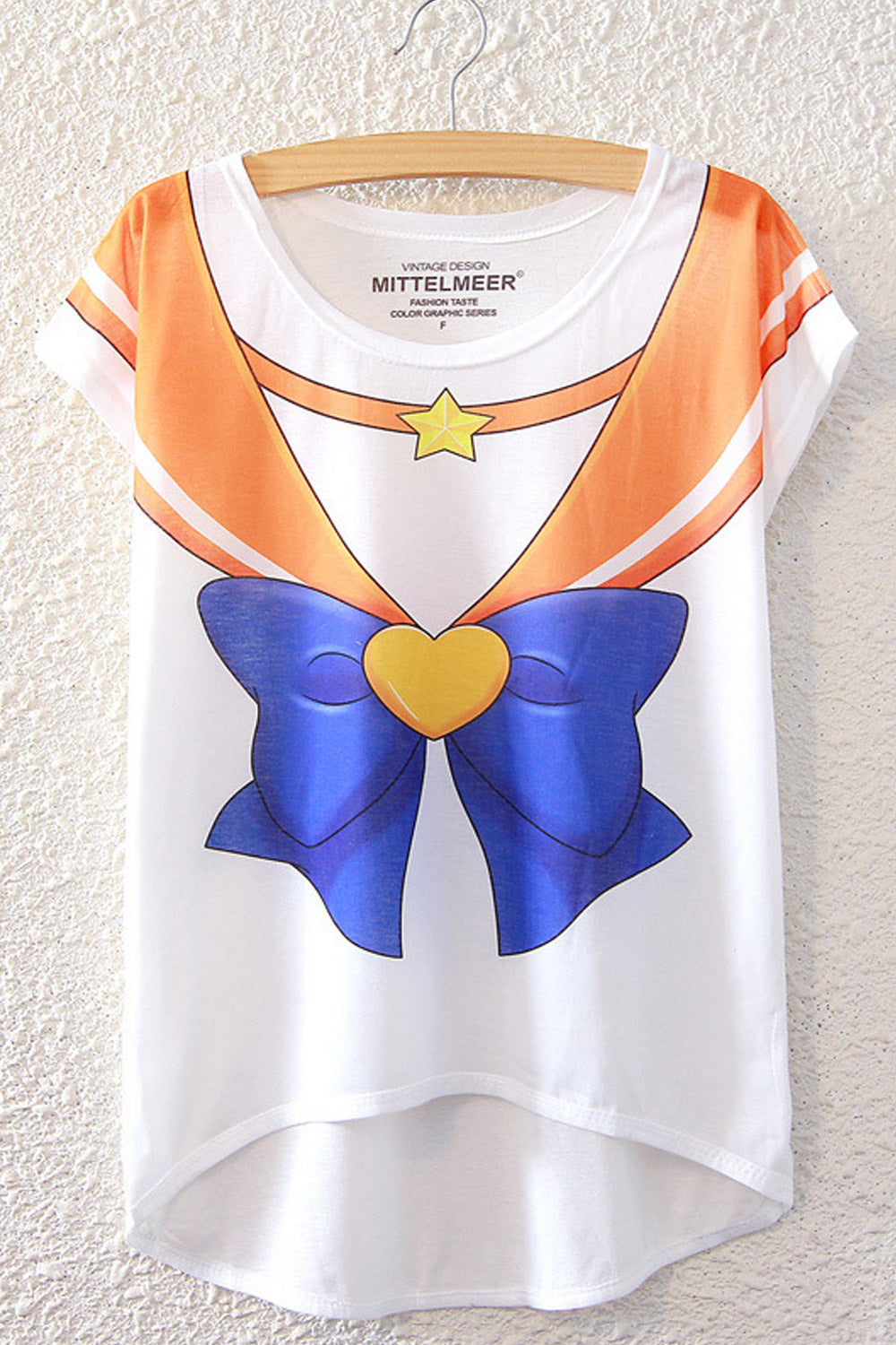 Women Summer Irregular Printed Loose T-Shirt