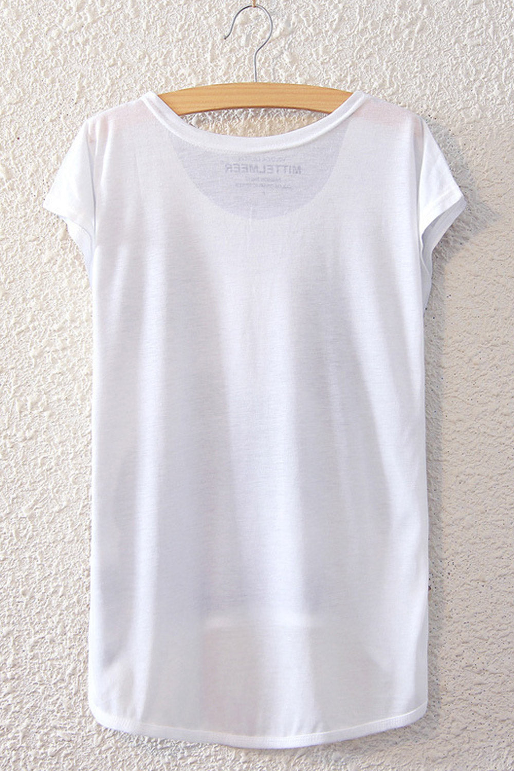 Women Summer Irregular Printed Loose T-Shirt