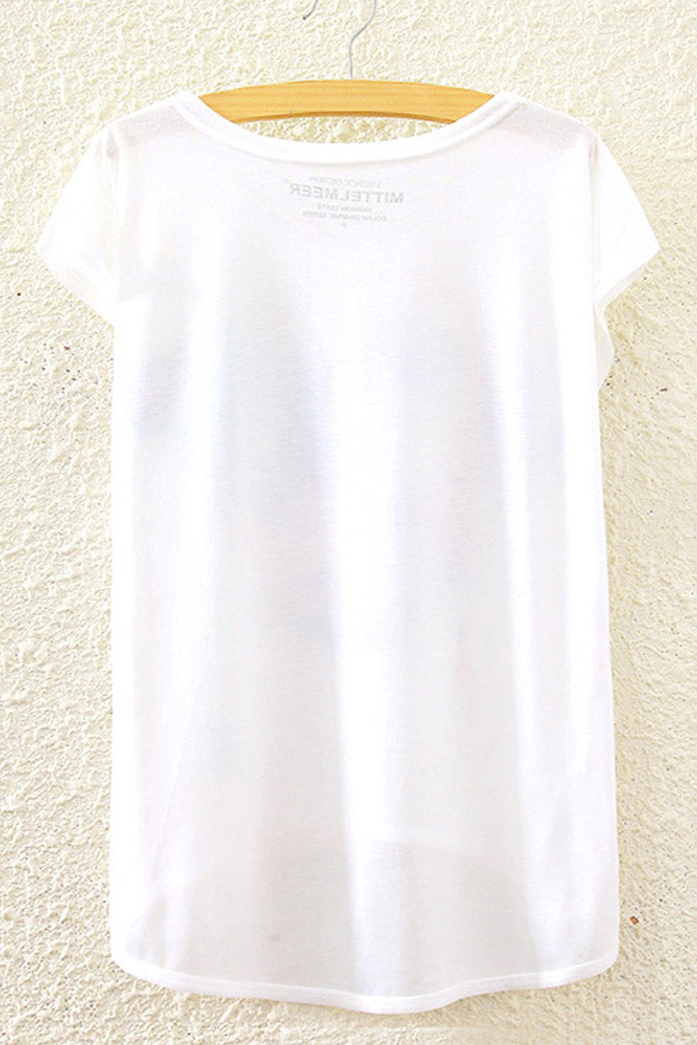 Women Reindeer Print Irregular Soft T-Shirt