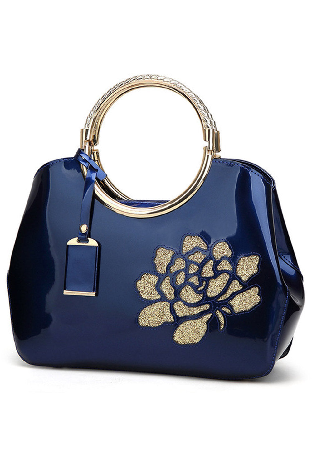 Women Small Handle Zipper Pocket Handbag