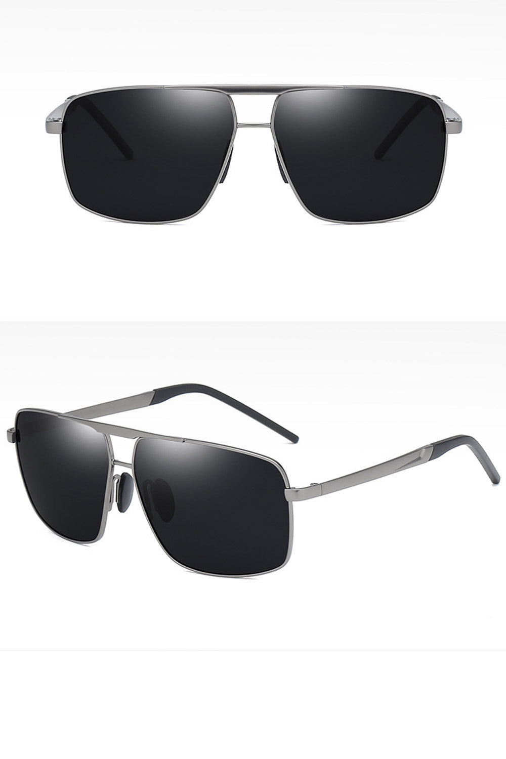 Men Square Metal Frame Classic Sunglass