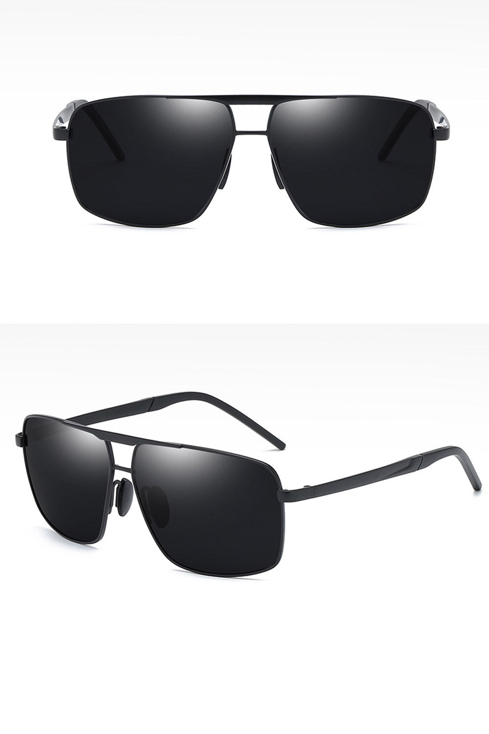 Men Square Metal Frame Classic Sunglass