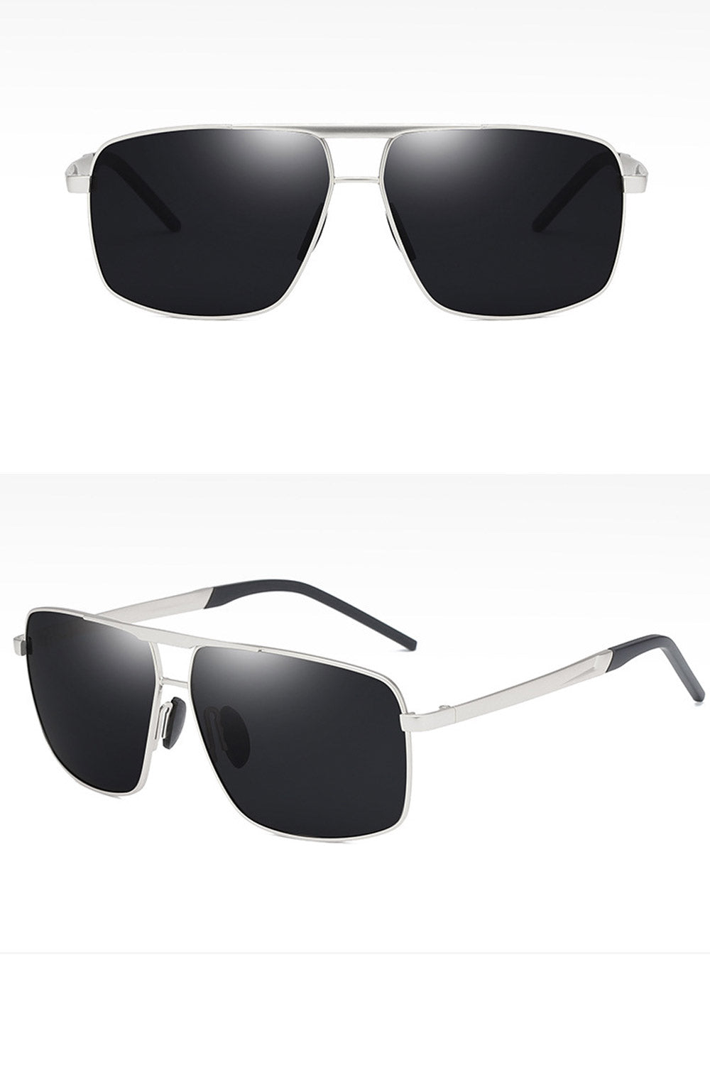 Men Square Metal Frame Classic Sunglass