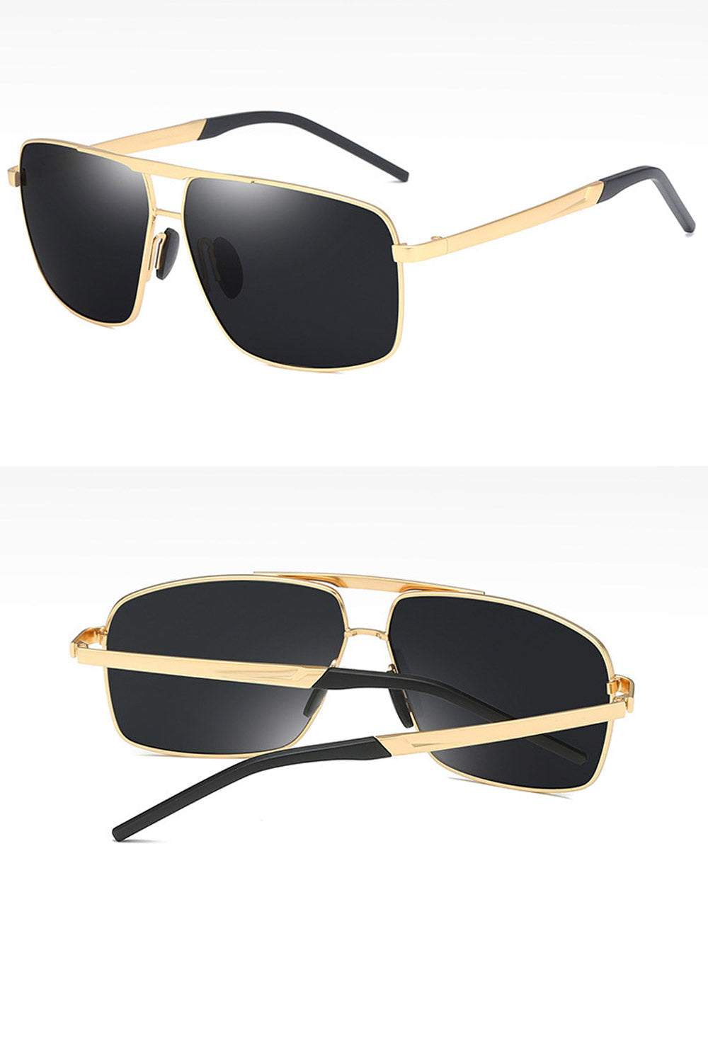 Men Square Metal Frame Classic Sunglass