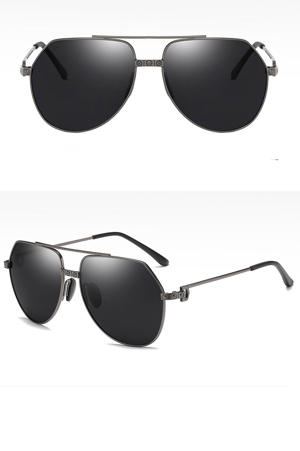 Men Metallic Frame Polarized Casual Sunglass