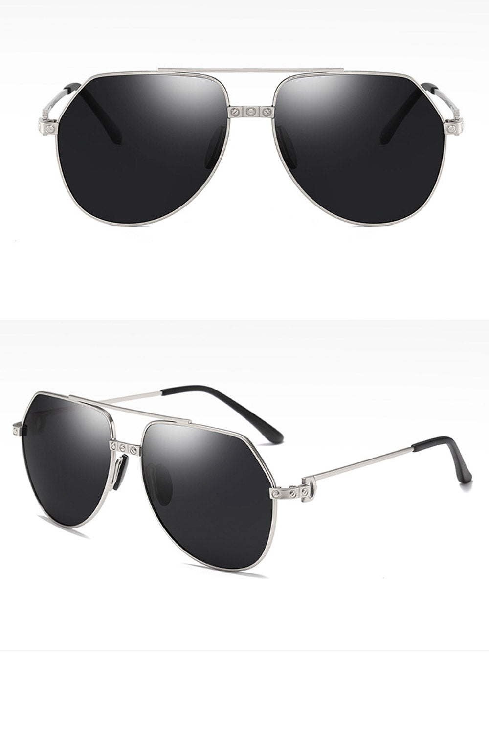 Men Metallic Frame Polarized Casual Sunglass