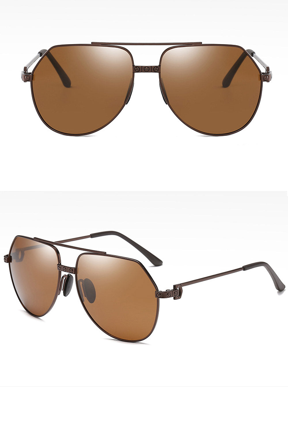 Men Metallic Frame Polarized Casual Sunglass