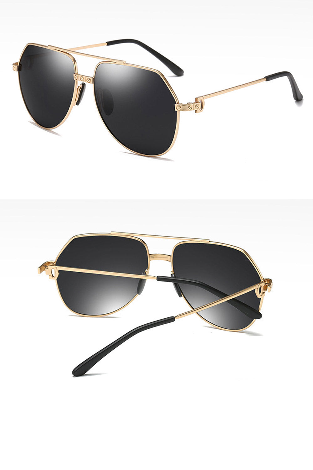 Men Metallic Frame Polarized Casual Sunglass