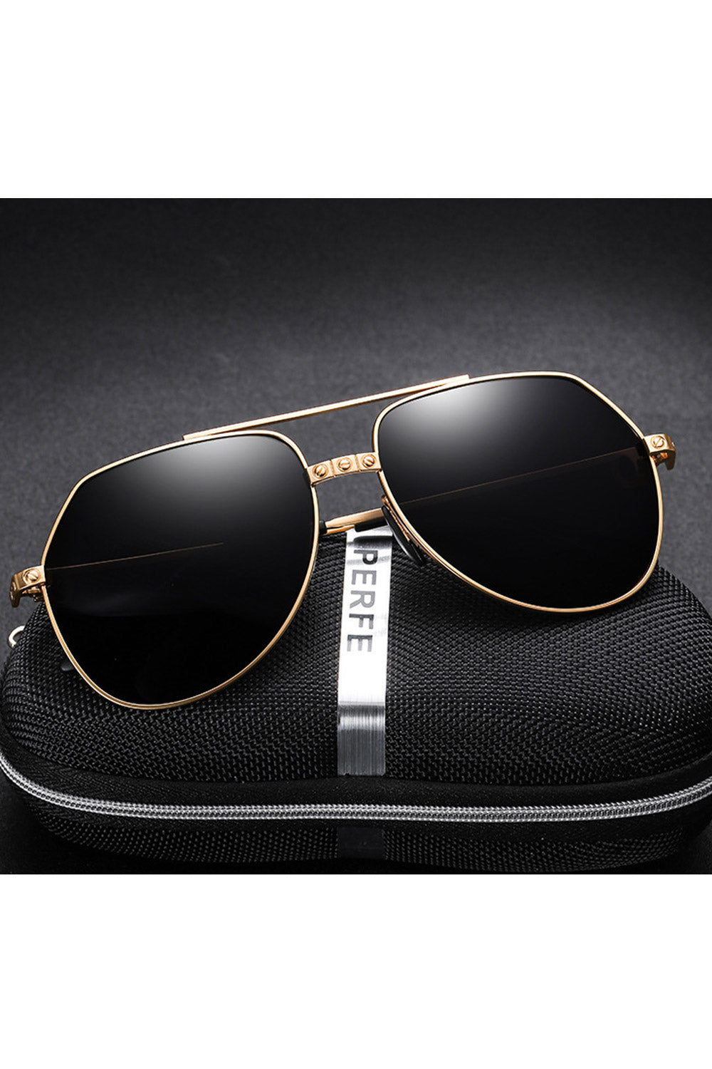 Men Metallic Frame Polarized Casual Sunglass