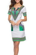 Women Slim Body Printed Sheath Summer Dress