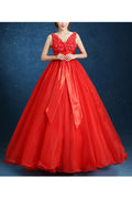 Women Knotted Bow Flower Bust Evening Dress