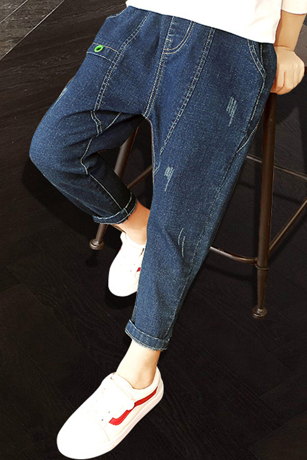 Kids Boys Loose Fit Thigh Small Hem Jeans