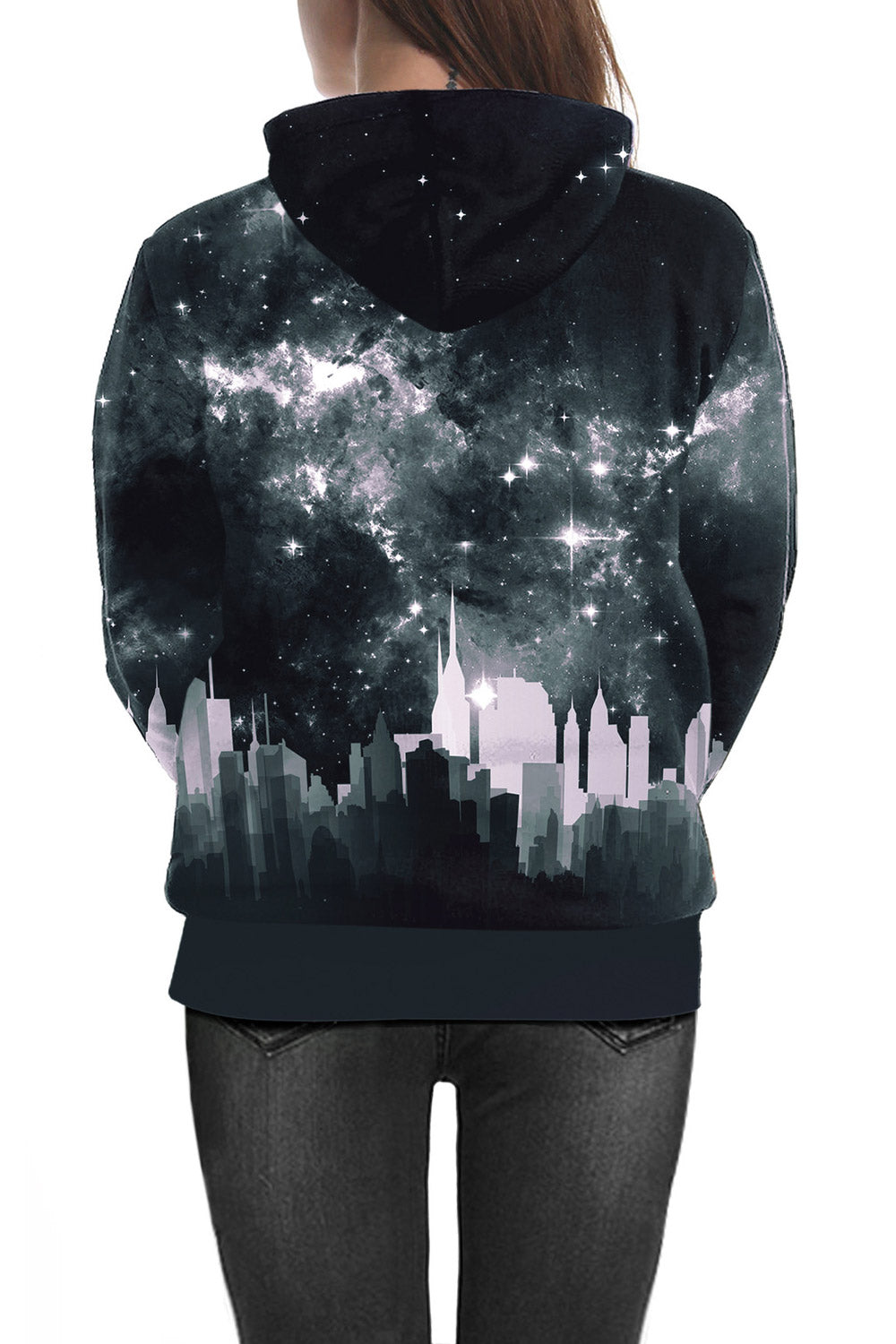 Women 3D Print Long Sleeve Hoodie With Pockets