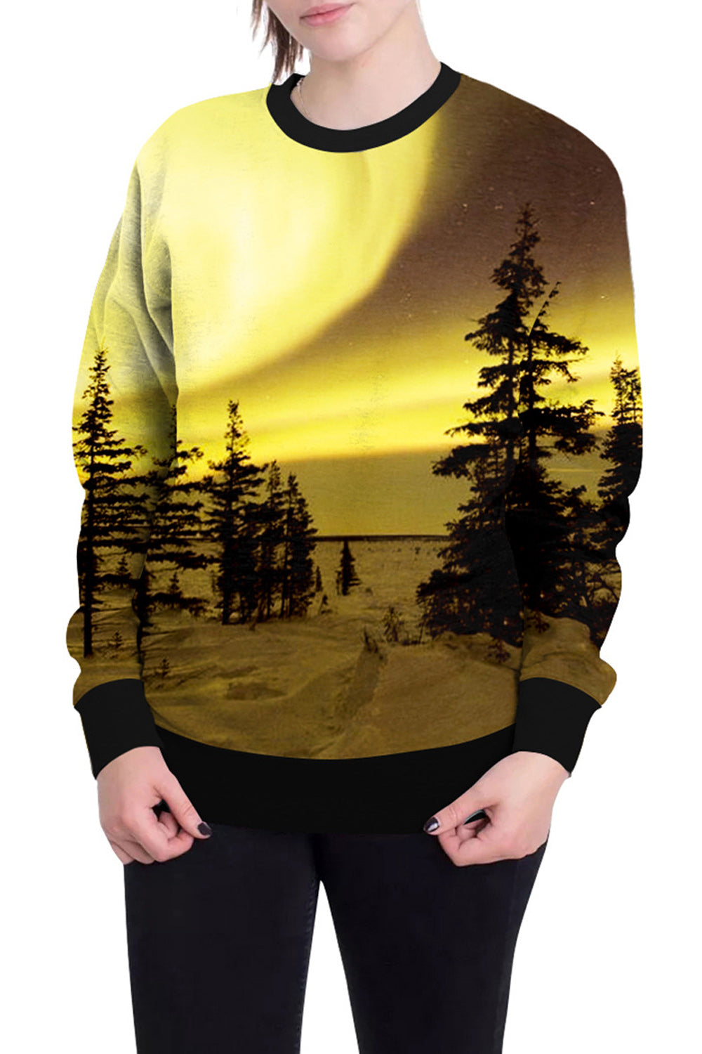 Women 3D Printing Long Sleeves Sunny Sweatshirt