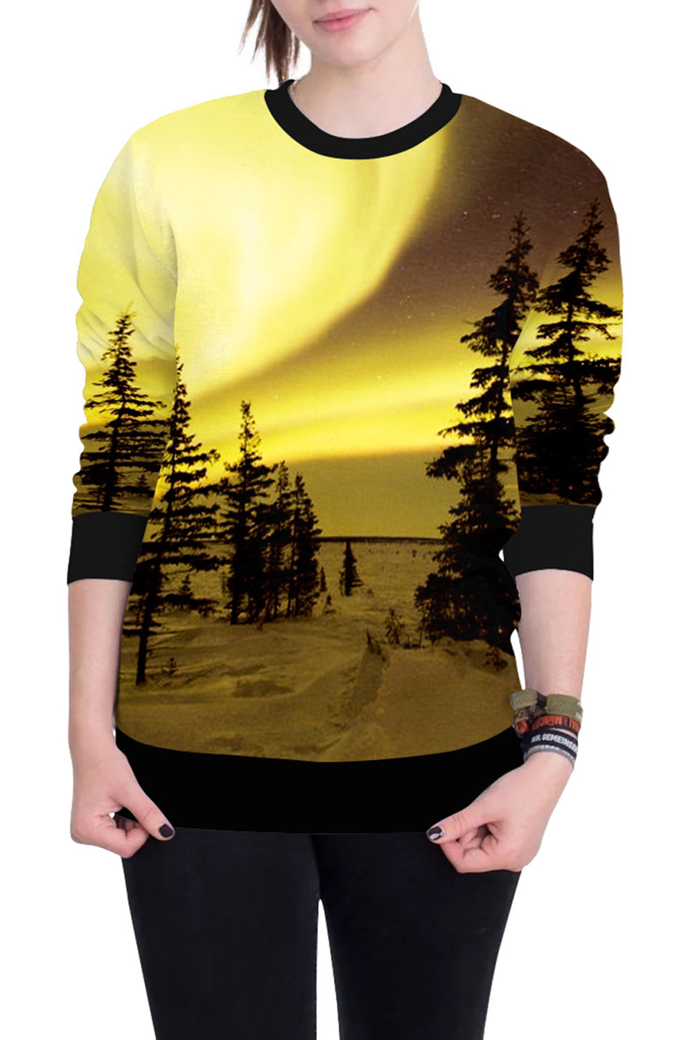 Women 3D Printing Long Sleeves Sunny Sweatshirt