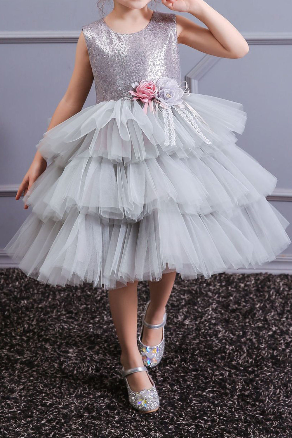 Kid Girl Elegant Suquin Princess Dress