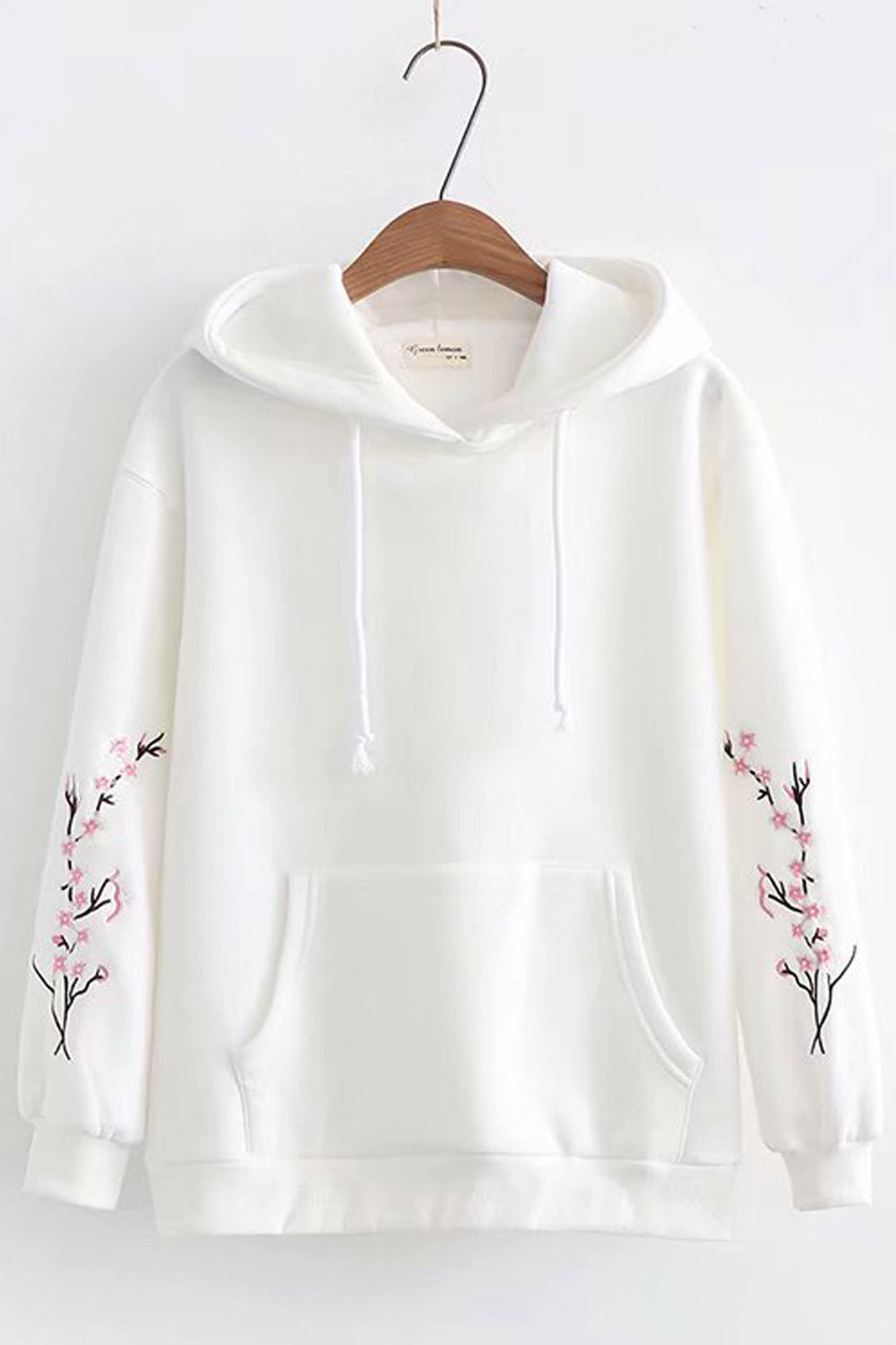 Women Embroidered Long Sleeve Relax Hoodie