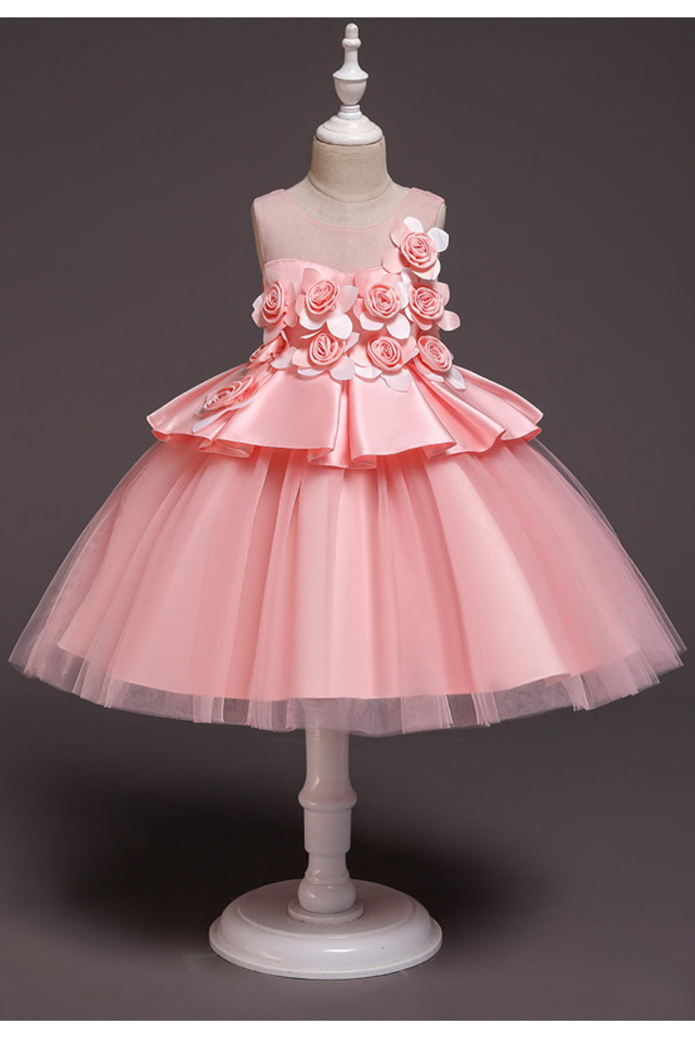 Kid Girl Flower Sleeveless Party Dress