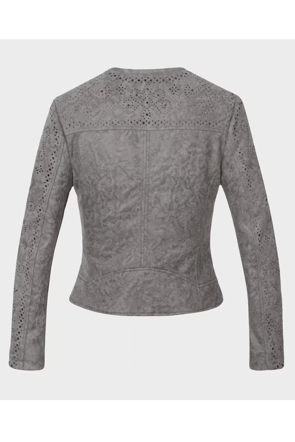 Women Stylish Long Sleeves Diagonal Zipper Slim Jacket