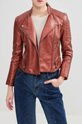 Women Stylish Biker Casual Leather Jacket