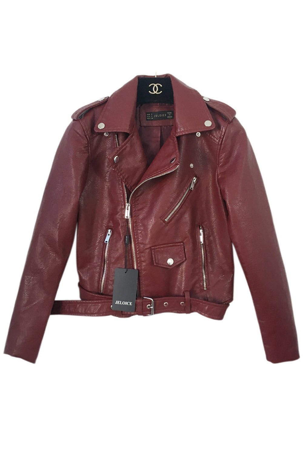 Women Classy Winter Long Sleeve Biker Jacket