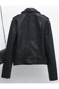 Women Classy Winter Long Sleeve Biker Jacket