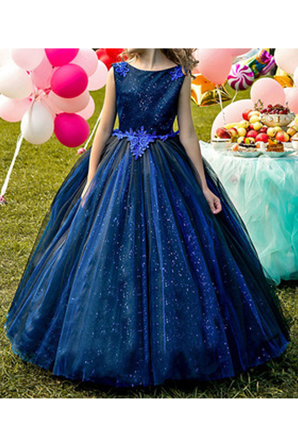 Kid Girl Styish Sequin Decorate Puffy Skirt Party Dress