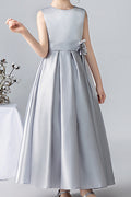 Kid Girl Elegant Solid Color Party Dress