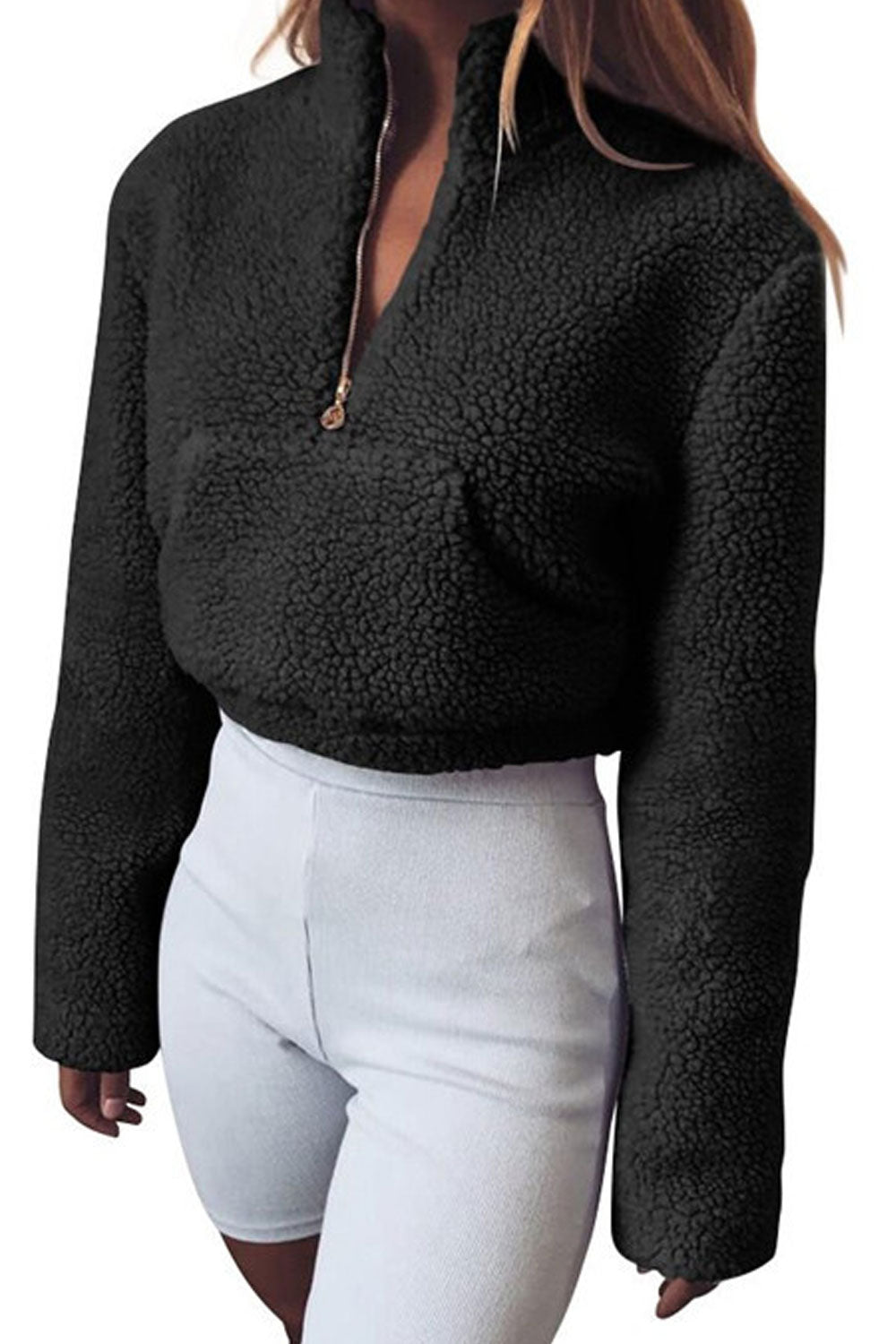Women Elegant Solid Color Long Sleeve Sweater