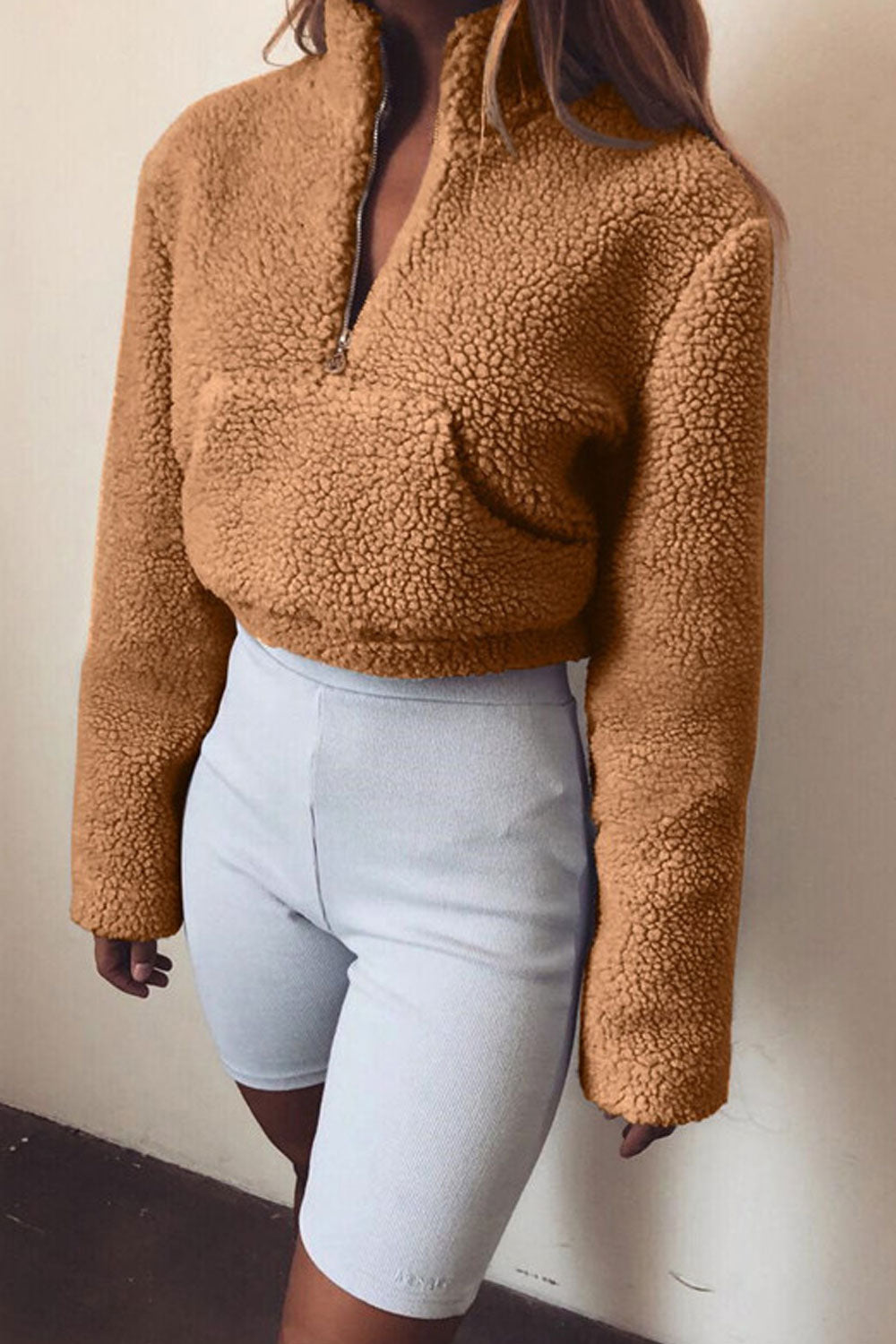 Women Elegant Solid Color Long Sleeve Sweater