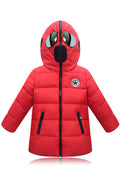 Kids Boys Cartoonish Hood Zipper Padded Jacket