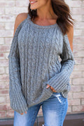 Women Modish Off Neck Long Sleeve Sweater
