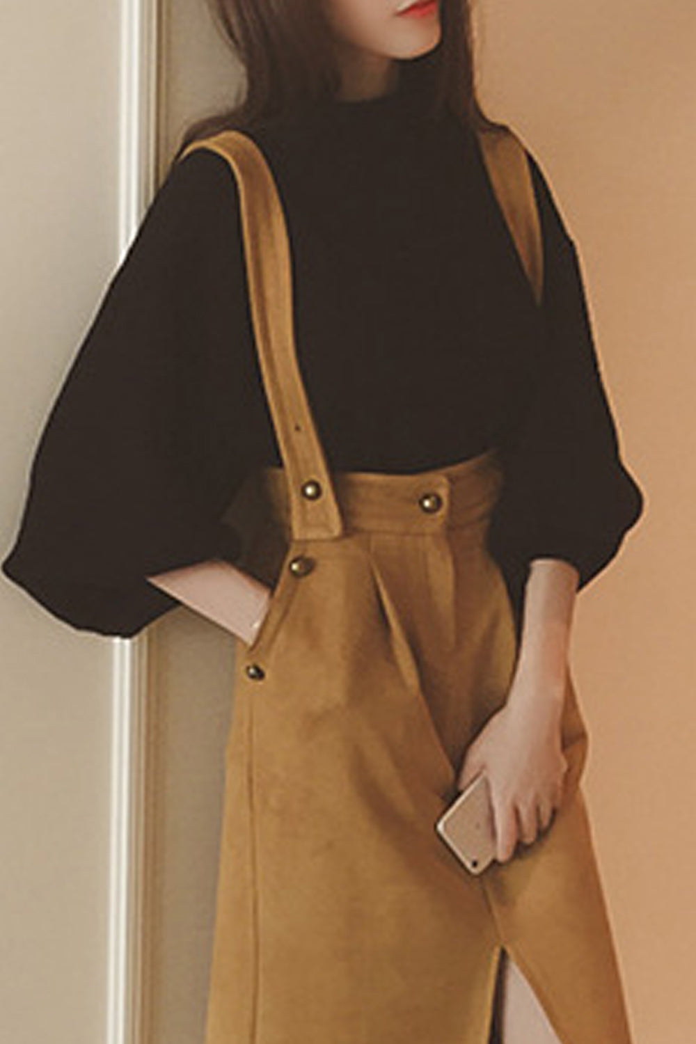 Women Modern Half Collar Loose Sweater