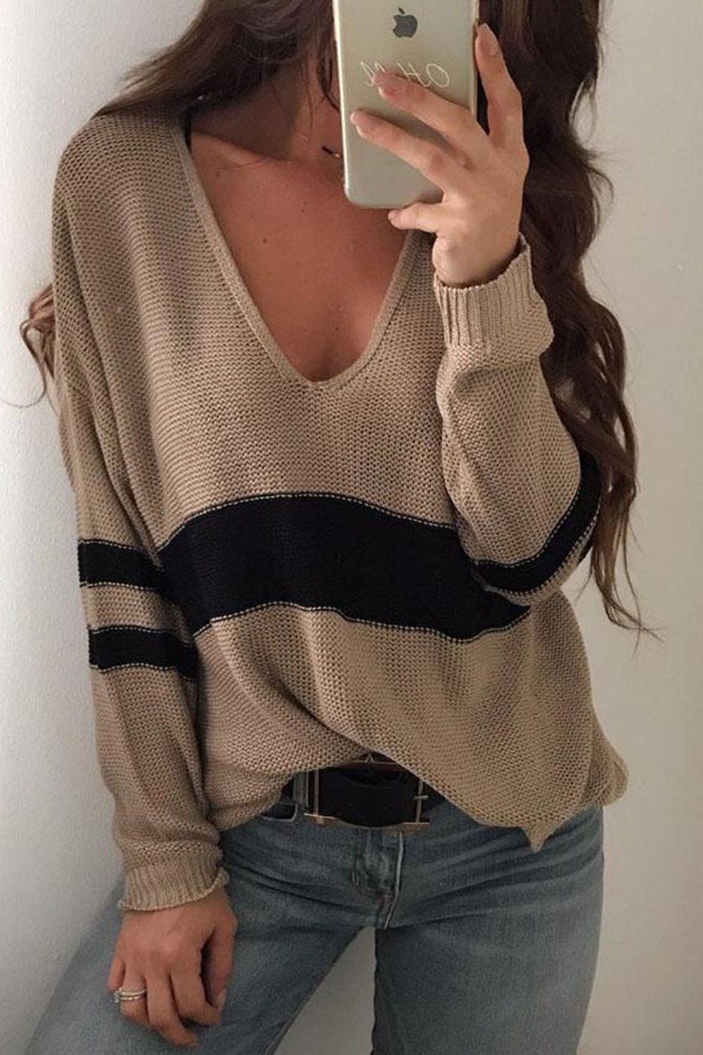 Women Comfortable Long Sleeve Cold Shoulder Superb Solid Colored Summer Casual Sweater
