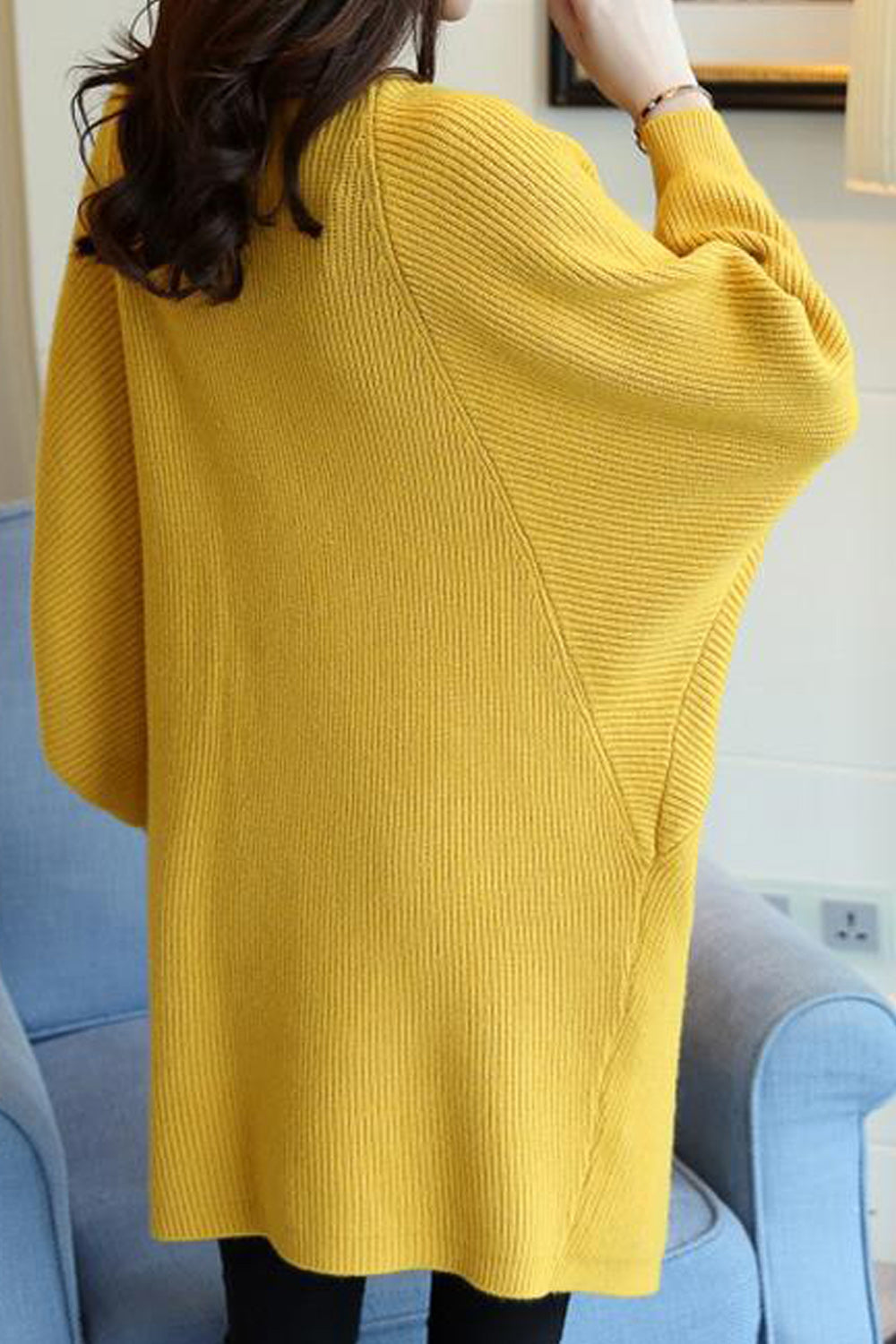 Women Classy Winter Bat Sleeve Long Cardigan