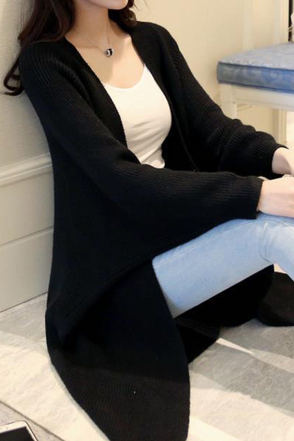 Women Classy Winter Bat Sleeve Long Cardigan
