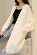 Women Classy Winter Bat Sleeve Long Cardigan