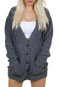 Women Beautiful V Neck Loose Warm Cardigan