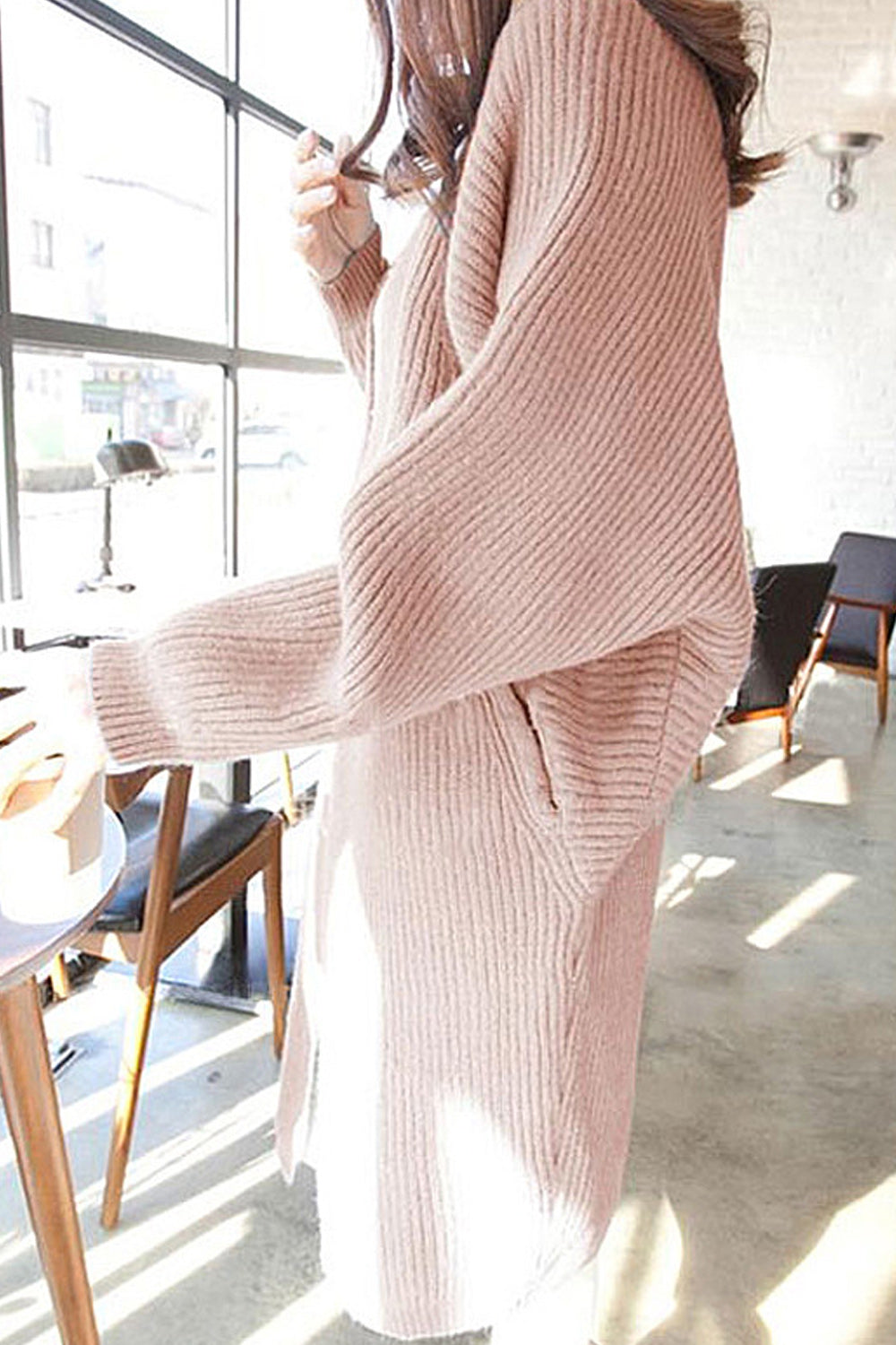 Women Breathable Bat Sleeve Cardigan