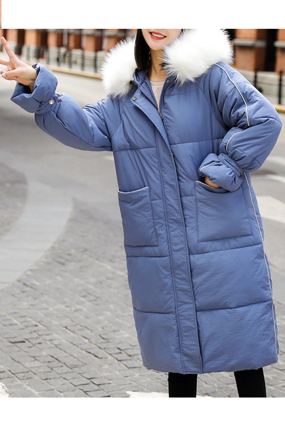 Women Warm Shell Padded Zip Out Winter Jacket