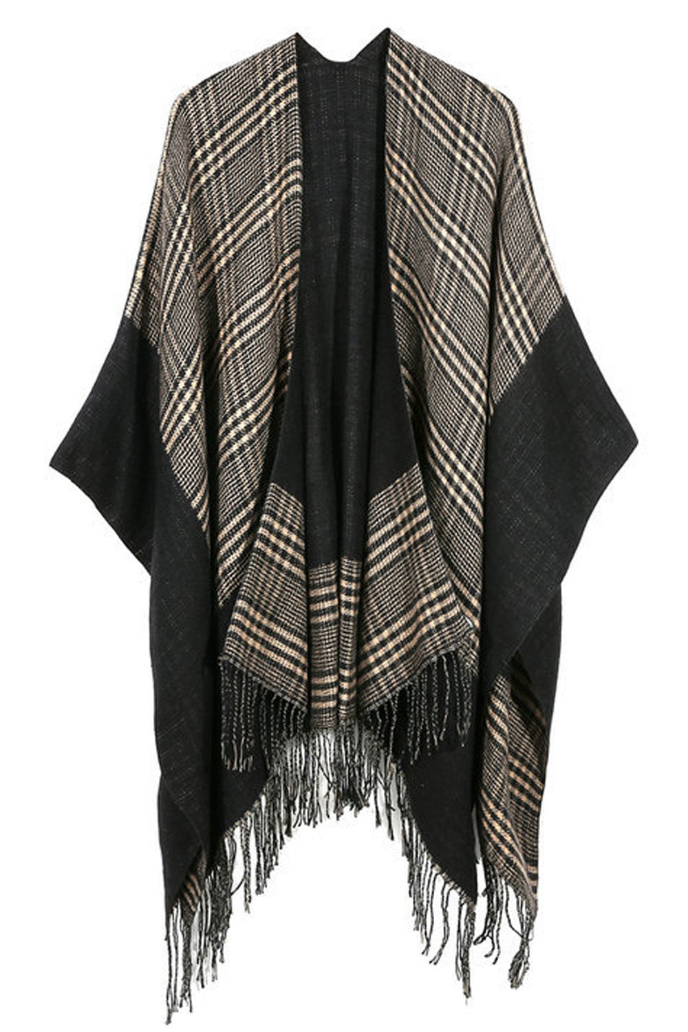 Women Fashion Lattice Pattern Warm & Thick Shawl