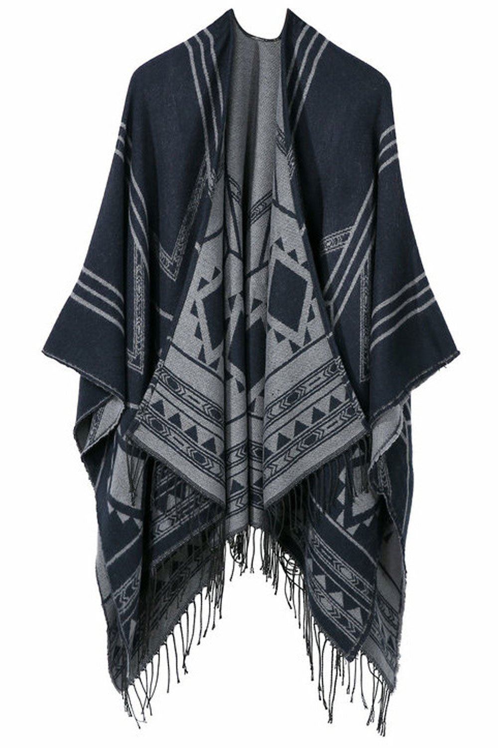 Women Thick & Warm Tassel Decorated Cashmere Shawl