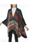 Women Classy Multi Color Stripe Warm Shawl